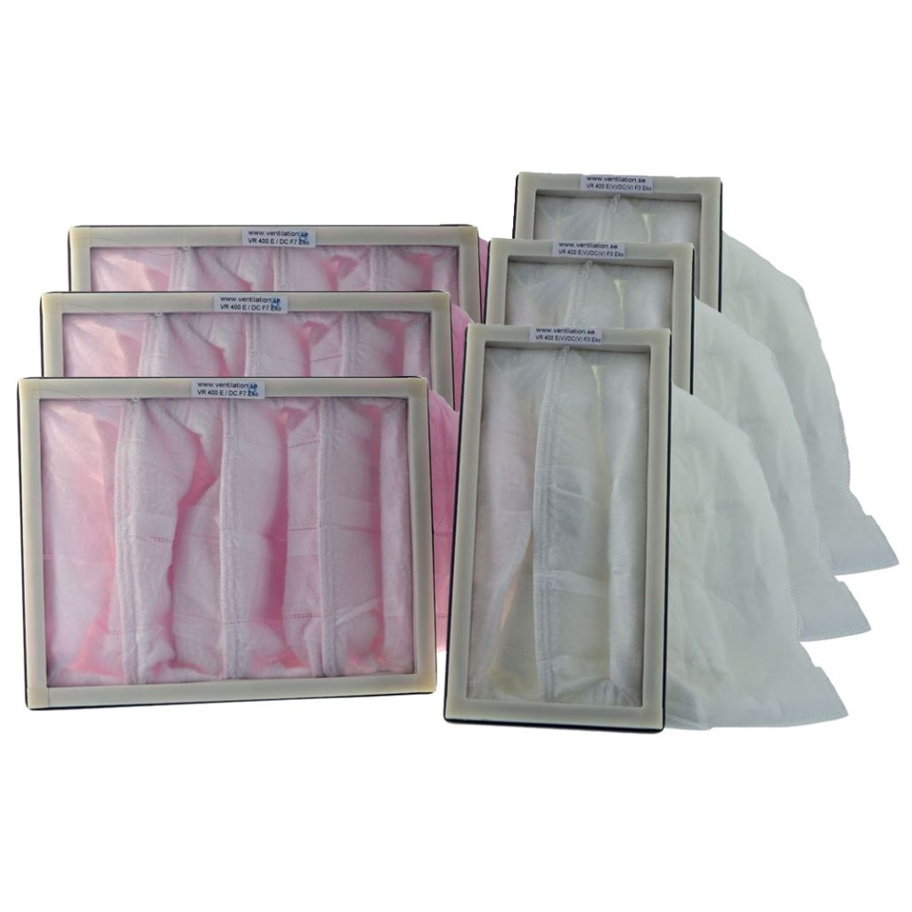 Filterset 3-pack Systemair VR 400 E/DC Eko-0