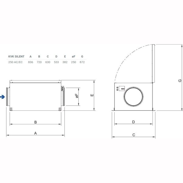 SystemAir KVK Silent 250 EC-75410