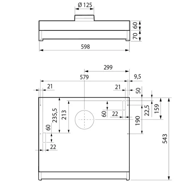 Systemair Monolit - EC Vit Spiskåpa -983333